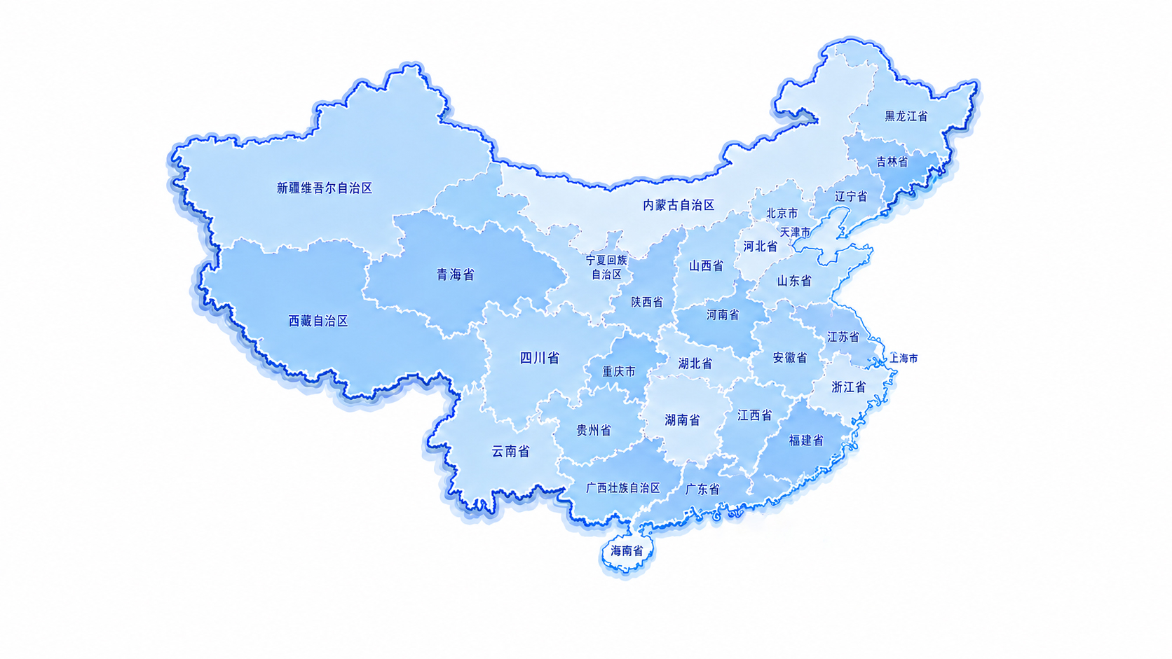 中国省级行政区客户案例分布地图